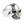 Schedelring van sterling zilver met groen oog, rechterprofiel