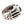 Drakkloring i sterlingsilver med grönt öga, detaljbild som visar silverstämpeln på ringskenan till den gotiska ringen med öga och klor