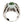 Drakkloring i sterlingsilver med grönt öga, vy uppifrån av gotisk ring med grönt öga som visar symmetrisk kloplacering och ögondetaljer