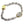 Guadalupe Silver and Brass Medallion Bracelet showing the Guadalupe medallion and screw clasp in a closed chain loop.