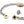 Guadalupe Silver and Brass Medallion Bracelet showing the separated screw cap and threaded clasp ends.