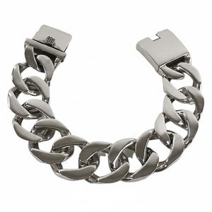 Heavy Cuban-Link Sterling Silver Bracelet, bracelet full alternate