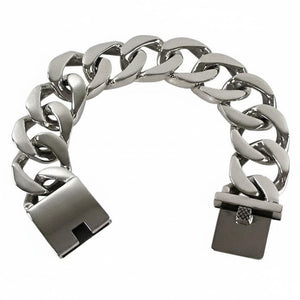 Heavy Cuban-Link Sterling Silver Bracelet, cuban bracelet full