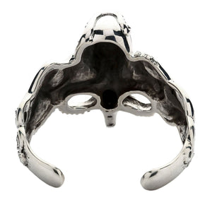 Heavy Kraken Octopus Sterling Silver Cuff, the back of the adjustable kraken cuff bracelet showing the open ends