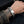 Heavy sterling silver cuban link bracelet worn on wrist for scale