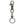 Heavy sterling silver skull keychain — product view