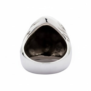 Ring med Liemannen i huva i 925 sterlingsilver, insida av ringskenan och 925-stämpel