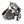 Horned Warrior and Shield Sterling Silver Ring shown in crossed weapons left view.