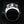 Bague croix de fer en argent sterling et grenat, profil latéral de la bague