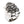 Bague statement masque de démon japonais en argent sterling .925 montrant l'angle du masque et de l'anneau