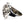 Bague statement masque de démon japonais en argent sterling .925 montrant le profil latéral du masque