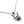 Collier pendentif masque Hannya en argent sterling et laiton, angle du masque hannya