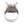Japansk Oni-maskring i sterlingsilver, vy av ringskenans insida