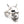 Japansk Oni-maskring i sterlingsilver, mask sedd i vinkel