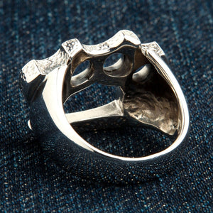 Knuckle Duster Sterling Silver Ring, ring reverse