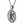 Genombrutet koifisk-hänge i 925 sterlingsilver, koimedaljong från vänster vinkel med kedja