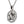 Genombrutet koifisk-hänge i 925 sterlingsilver, koimedaljong från höger vinkel med kedja