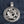 Genombrutet koifiskhänge i sterlingsilver, genombruten koi-framsida på denim