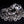 Large Skull Sterling Silver Chain Necklace, close skull with open movable jaw and coiled links