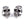Large Skull Sterling Silver Stud Earrings, large skull stud pair front