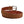 Ceinture marron clair en cuir de dos de crocodile — vue en biais
