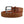 Ceinture marron clair en cuir de dos de crocodile — face de la boucle