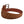 Ceinture marron clair en cuir de dos de crocodile — vue en contre-plongée