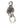 Lion Head Door Knocker Sterling Silver Pendant, bail reverse