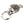Lion Head Door Knocker Sterling Silver Pendant, lion mane profile