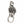Lion Head Door Knocker Sterling Silver Pendant, lion rear angle