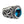 London Blue Topaz Octopus Sterling Silver Ring. Blue stone left octopus.