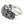 London Blue Topaz Octopus Sterling Silver Ring. Left tentacle profile.