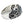 London Blue Topaz Octopus Sterling Silver Ring. Right tentacle profile.