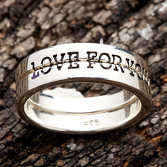 Love You Partnerringe aus .925 Sterlingsilber