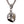 Lucha Libre Mask Sterling Silver Pendant, cross side detail