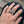 Lucky 7 Dice Flame Sterling Silver Biker Ring worn on hand with visible thumb