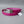 Luxury pink crocodile leather women's belt with authenticity tag on gray background