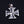 Tribal Flame Maltese Cross Sterling Silver Pendant, Maltese flame cross straight front