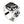 Bague biker croix de Malte en argent sterling, bague trois-quarts droite
