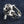 Mechanic flame skull silver ring, left wrench shoulder profile