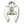 A direct front view of the men's tribal bird ring, showing how the two wings form a heart shape.