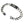 Black Union Jack Sterling Silver ID Bracelet shown in flag plate clasp angle view.