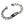Black Union Jack Sterling Silver ID Bracelet shown in union jack plate front view.
