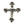 Multi Skull Gothic Cross Sterling Silver Pendant, five skull cross front