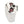 Natural Garnet Eye Sterling Silver Skull Ring. Left skull profile.
