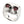 Natural Garnet Eye Sterling Silver Skull Ring. Skull opposite angle.