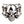 Phantom Totenkopf-Cluster Silberring, Ansammlung von elf Totenköpfen von vorne