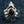 Phoenix Black Star Stone Sterling Silver Ring, front