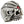 Pirate Skull Sterling Silver Ring with Red Stone, clear eye angle
