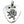 Sett forfra av Rasta Lion of Judah gitarplekter-anheng i sterlingsølv med røde, gule og grønne edelstener.